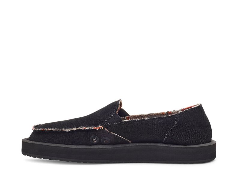 Sanuk Donna St Hemp Women's Shoes Black | Canada 160OKI